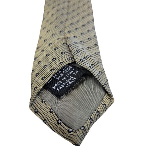 GIORGIO ARMANI Men's 100% Silk Necktie ITALY Designer Geometric Brown - Picture 9 of 10